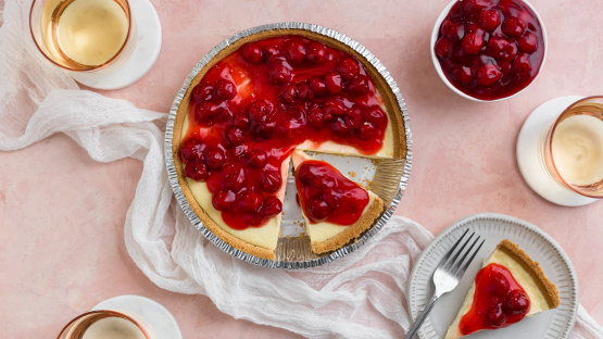 Cherry topped cheesecake online